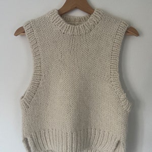 Hand knitted sweater vest
