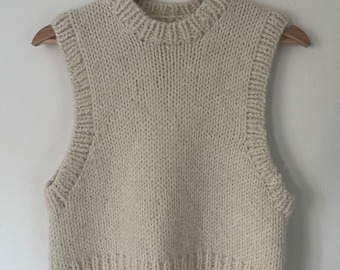 Hand knitted sweater vest