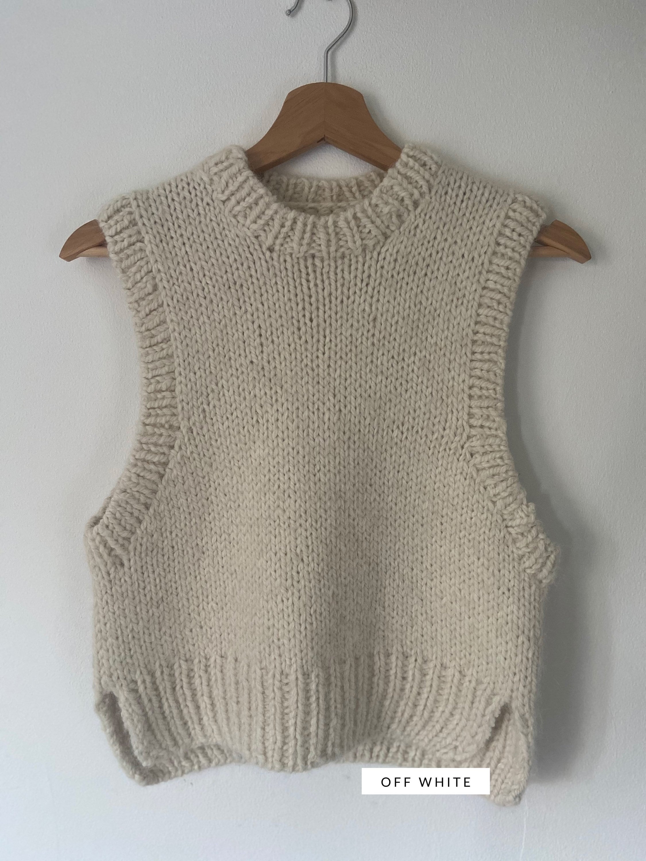 Hand Knitted Sweater Vest - Etsy Israel