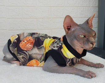 UV Sun Protection Sphynx Cat Top SPF 50 Cat Clothes
