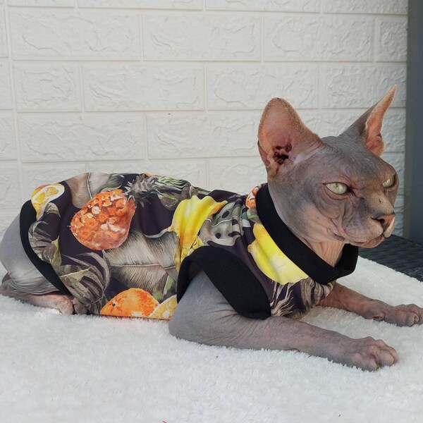 UV Sun Protection Sphynx Cat Top SPF 50 Cat Clothes