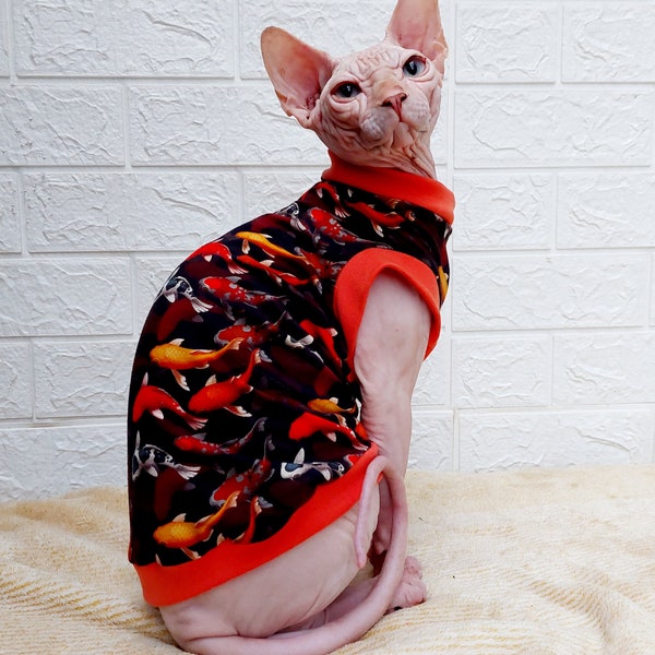 Sphynx Cat Top Tshirt Jersey Cat Clothes
