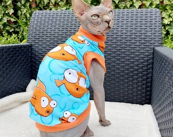 Top Sphynx pour chat Tshirt en jersey Vêtements pour chat