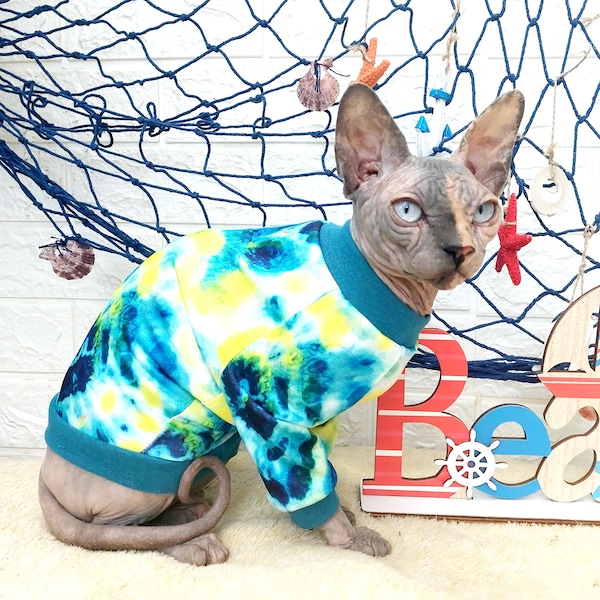 UV Sun Protection Sphynx Cat Top SPF 50 Cat Clothes