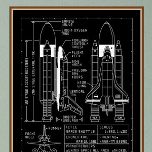 スペース シャトルの設計図クロスステッチ パターン、即時