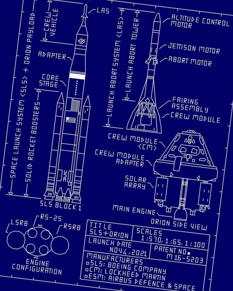 Sls Crew Module Space Launch System (SLS) and Orion Payload Cross Stitch and Blackwork ...