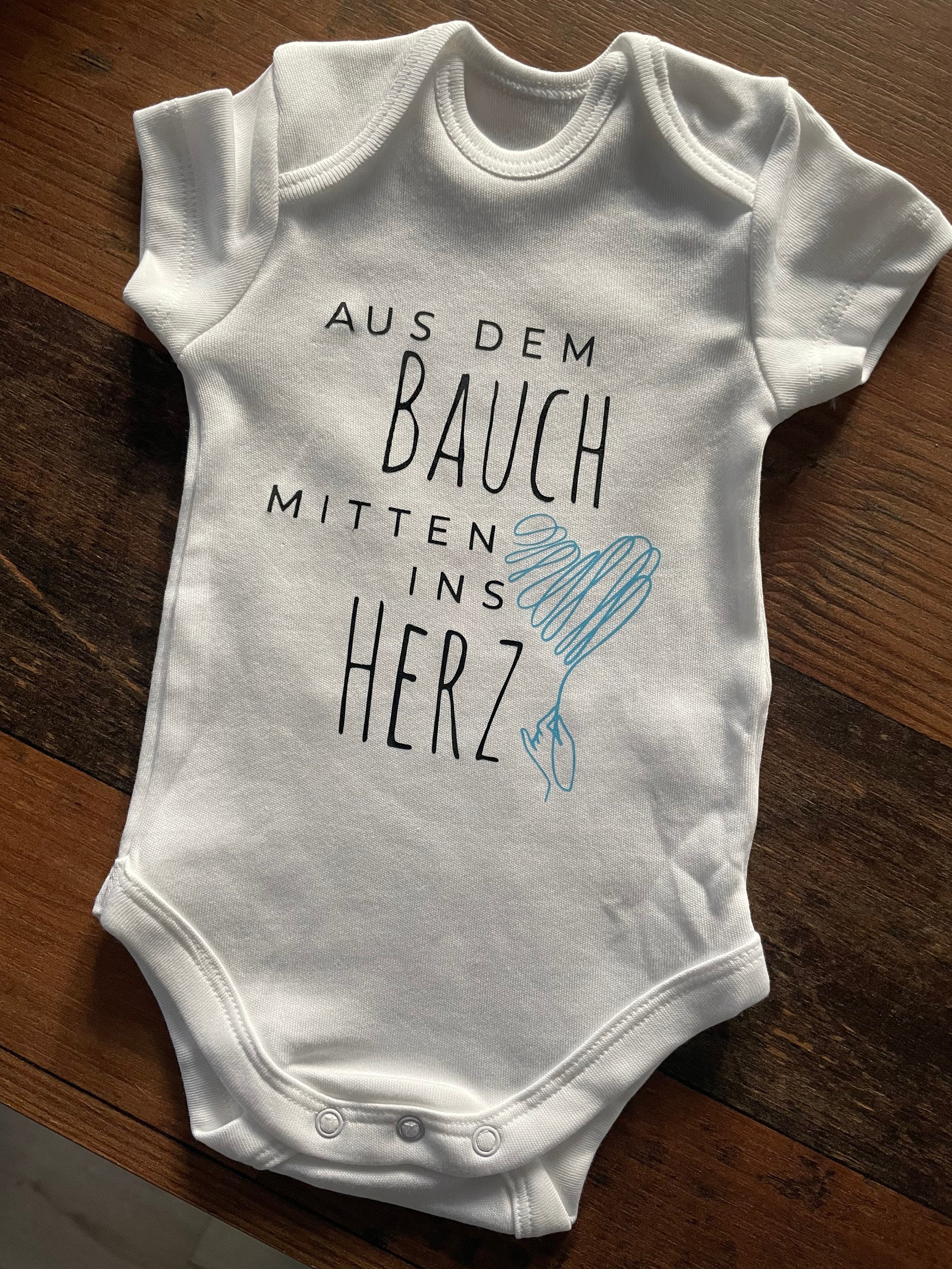 Babybody Aus dem Bauch mitten ins Herz Gr.56 Etsy