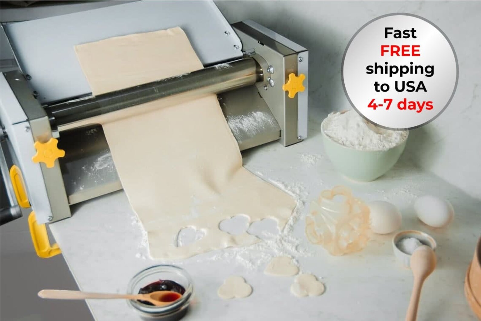 Manual dough roller Manual dough sheeter Dough sheeter Etsy