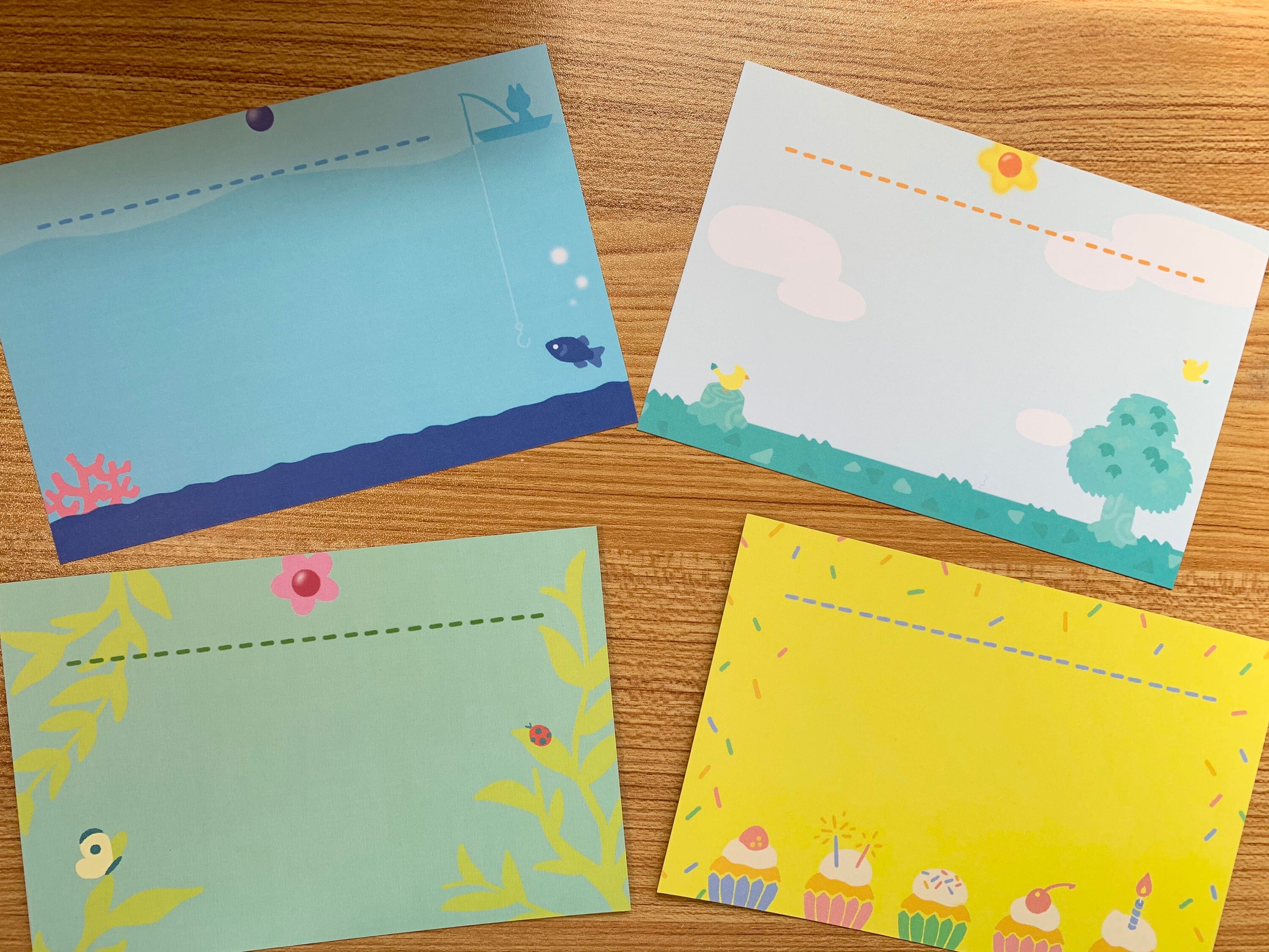 ACNH Video Game Inspired Blank Greeting Cards - Etsy Norway