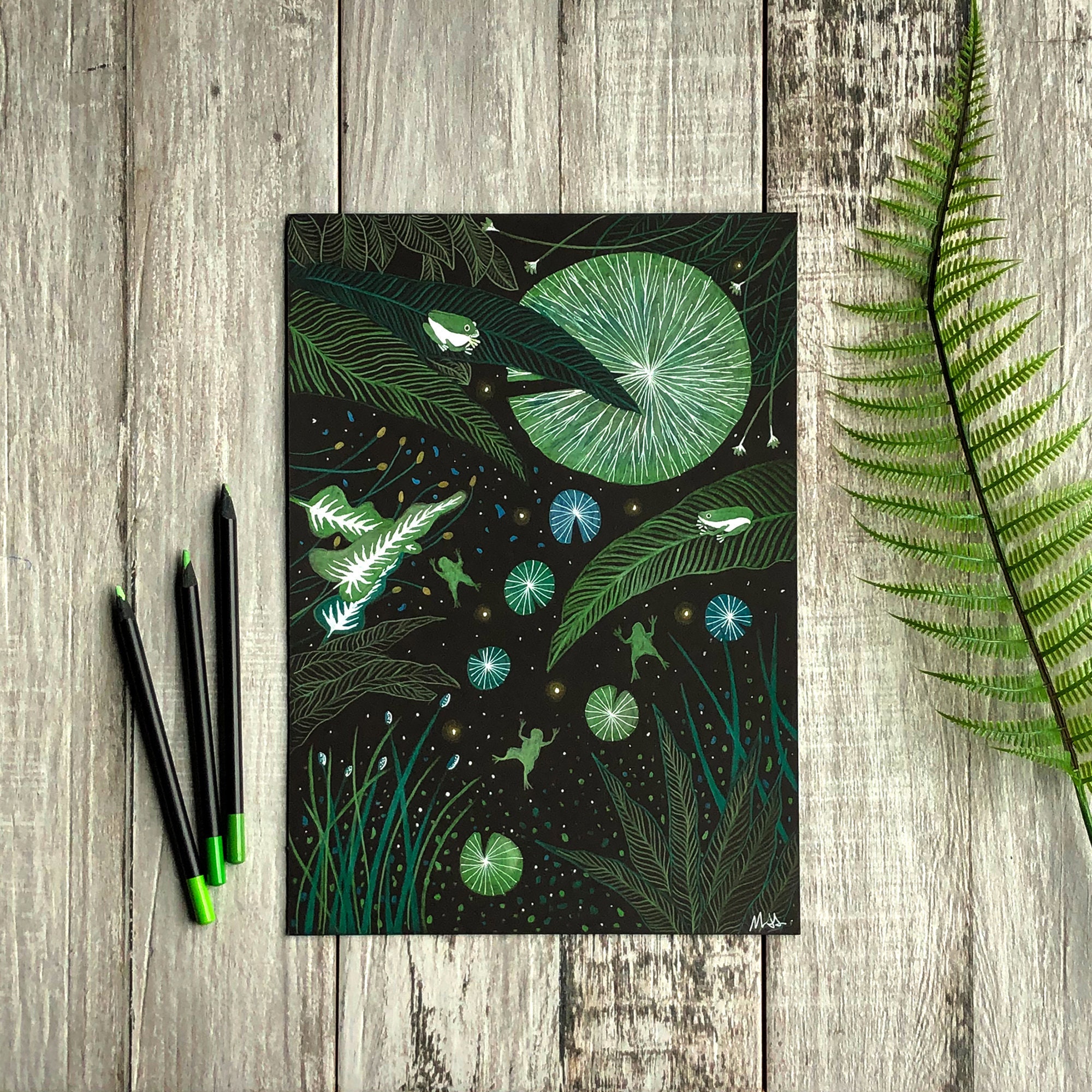 Nature drawing with on sale colour