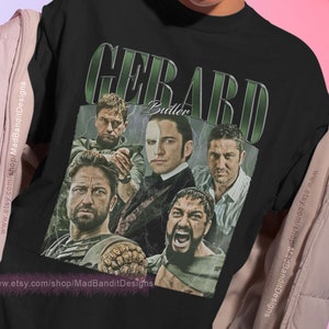 Gerard Butler shirt cool retro rock poster t-shirt 70s 80s 90s rocker design style tee 447