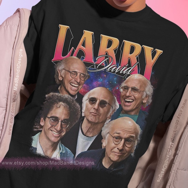 Camiseta de Larry David, camiseta con póster de rock retro genial, camiseta con estilo de diseño rockero de los años 70, 80 y 90, 522