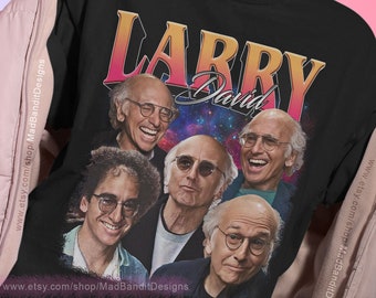 Larry David shirt cool retro rock poster t-shirt 70s 80s 90s rocker design style tee 522