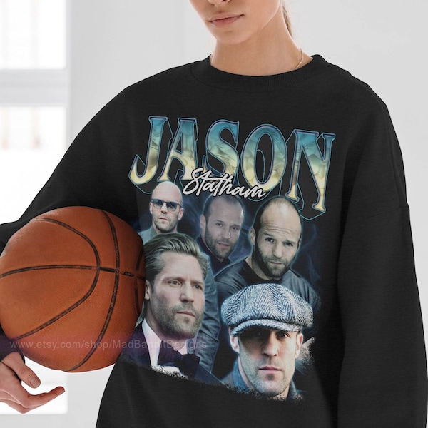 Jason Statham sweatshirt cool retro rock poster sweater 70s 80s 90s rocker design style sweatshirts 158