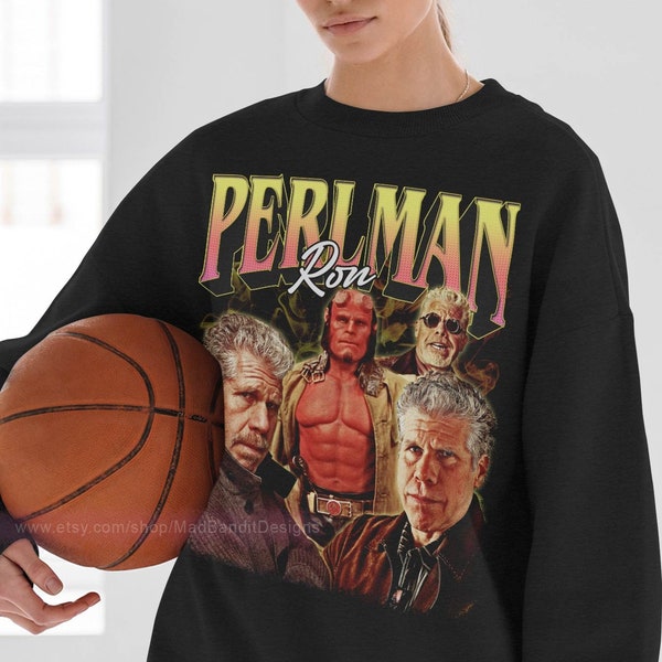 Ron Perlman sweatshirt cool retro rock poster sweater 70s 80s 90s rocker design style sweatshirts 334