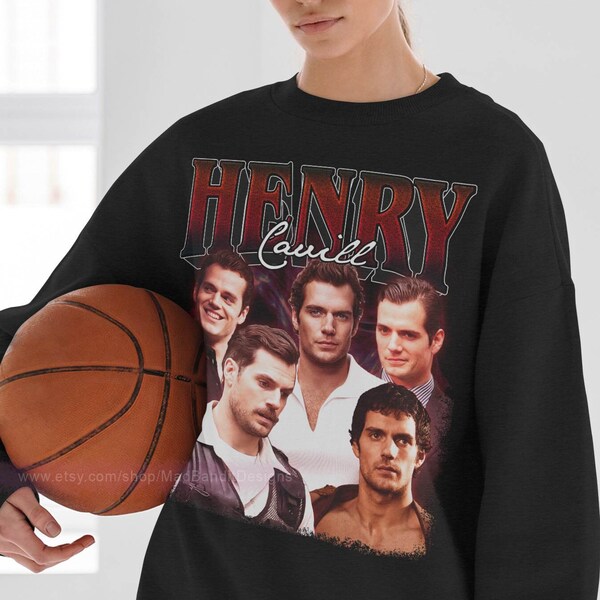 Henry Cavill sweatshirt cool retro rock poster sweater 70s 80s 90s rocker design style sweatshirts 149