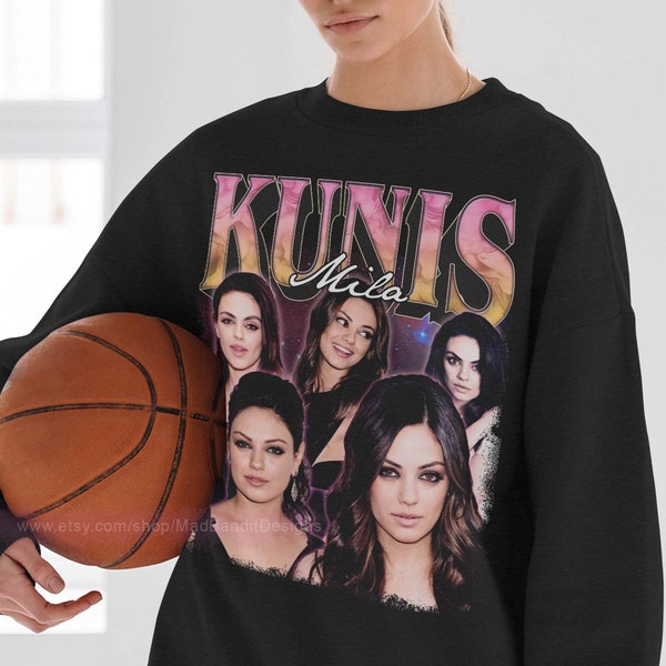 Mila Kunis sweatshirt cool retro rock poster sweater 70s 80s 90s rocker design style sweatshirts 183