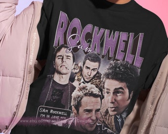 Sam Rockwell shirt cool retro rock poster t-shirt 70s 80s 90s rocker design style tee 362