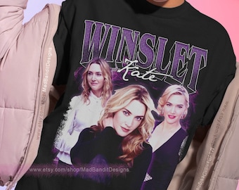 Kate Winslet shirt cool retro rock poster t-shirt 70s 80s 90s rocker design style tee 169