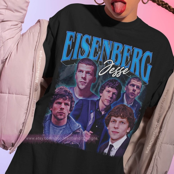 Jesse Eisenberg shirt cool retro rock poster t-shirt 70s 80s 90s rocker design style tee 270