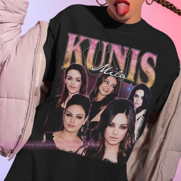 Mila Kunis shirt cool retro rock poster t-shirt 70s 80s 90s rocker design style tee 183