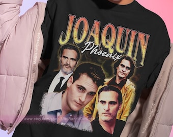 Camiseta de Joaquin Phoenix, camiseta con póster de rock retro genial, camiseta con estilo de diseño rockero de los años 70, 80 y 90, 162