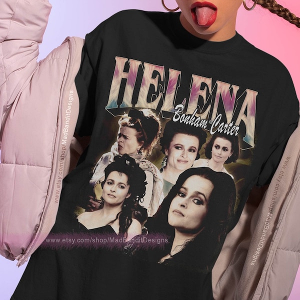 Helena Bonham Carter shirt cool retro rock poster t-shirt 70s 80s 90s rocker design style tee 243