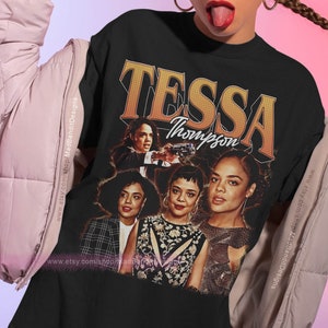Tessa Thompson shirt cool retro rock poster t-shirt 70s 80s 90s rocker design style tee 347