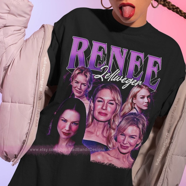 Renee Zellweger shirt cool retro rock poster t-shirt 70s 80s 90s rocker design style tee 331