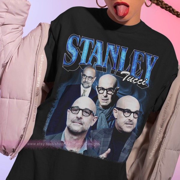 Stanley Tucci shirt cool retro rock poster t-shirt 70s 80s 90s rocker design style tee 258