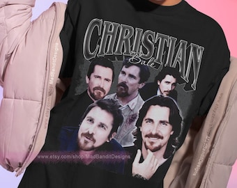 Christian Bale shirt cool retro rock poster t-shirt 70s 80s 90s rocker design style tee 126