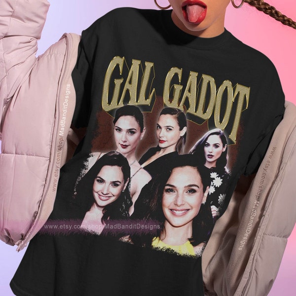 Gal Gadot shirt cool retro rock poster t-shirt 70s 80s 90s rocker design style tee 143