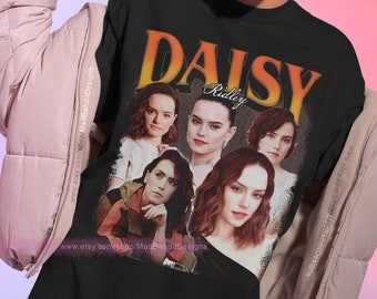 Daisy Ridley shirt cool retro rock poster t-shirt 70s 80s 90s rocker design style tee 129
