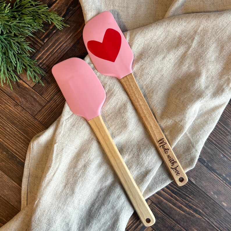 Valentine Laser Engraved Spatulas, Custom Engraved Spatula, Valentines ...