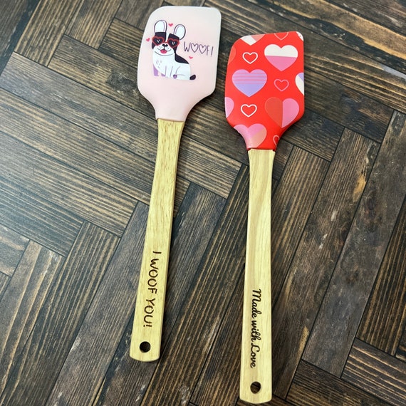 Buy Personalized Silicone Wood Spatula Personalized Spatula Dog