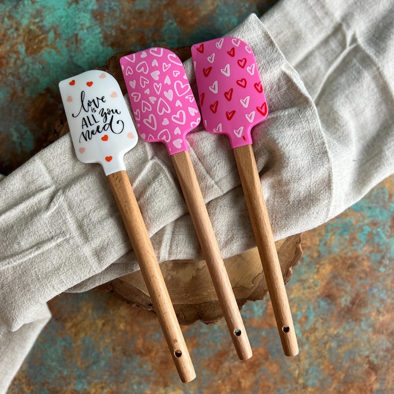 Valentine Laser Engraved Spatulas, Custom Engraved Spatula, Valentines ...