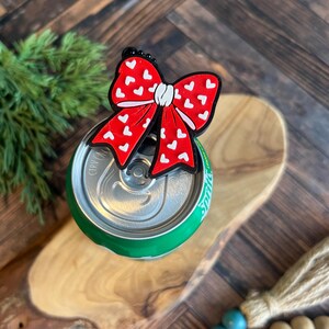 Heart Bow Can Opener Keychain, Cute Nail Saver Tool,  Soda Tab Opener, Gift for Her, Stocking Stuffe, 3D Printed Keychain