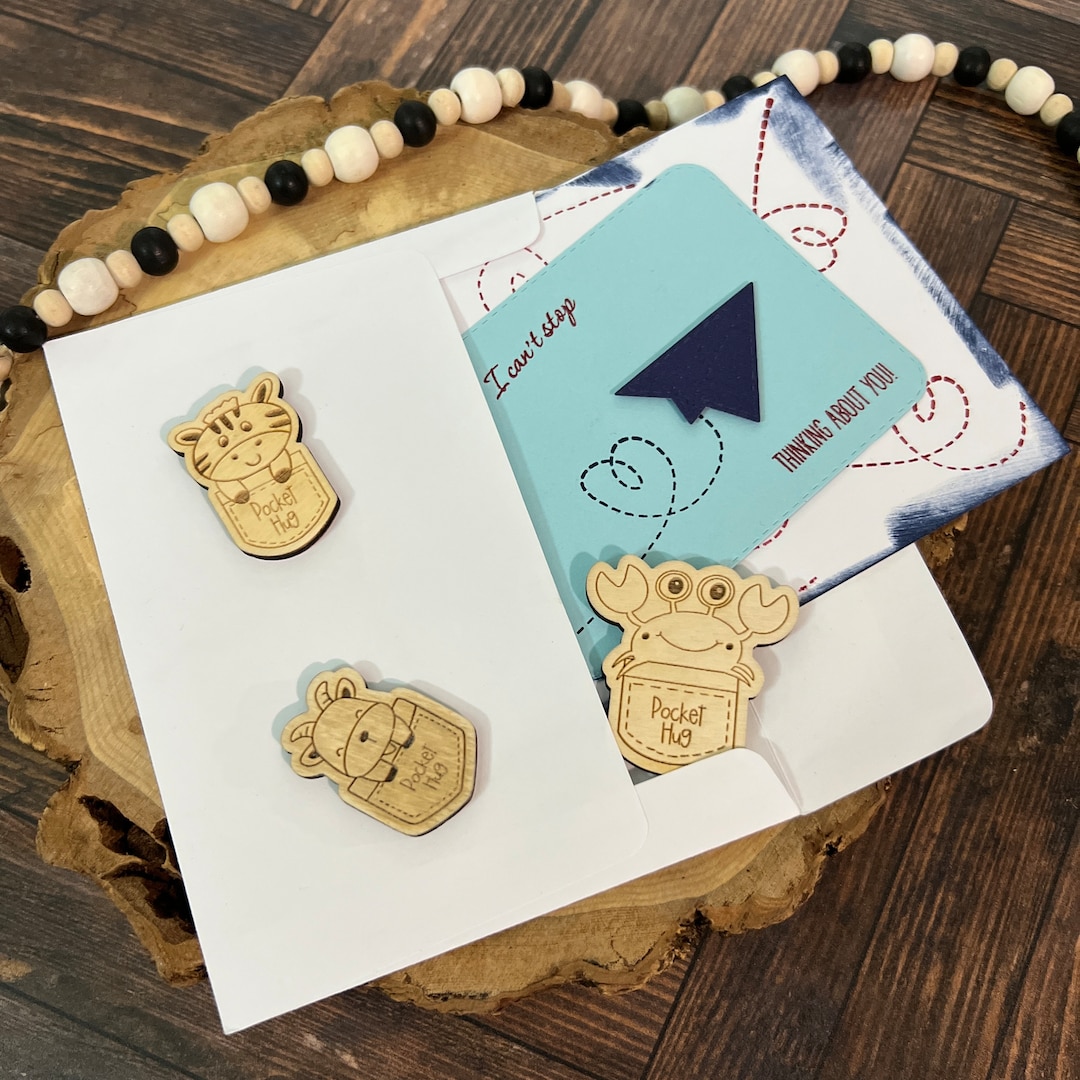 Wooden Pocket Hug Token Gift A Little Hug for When I Etsy