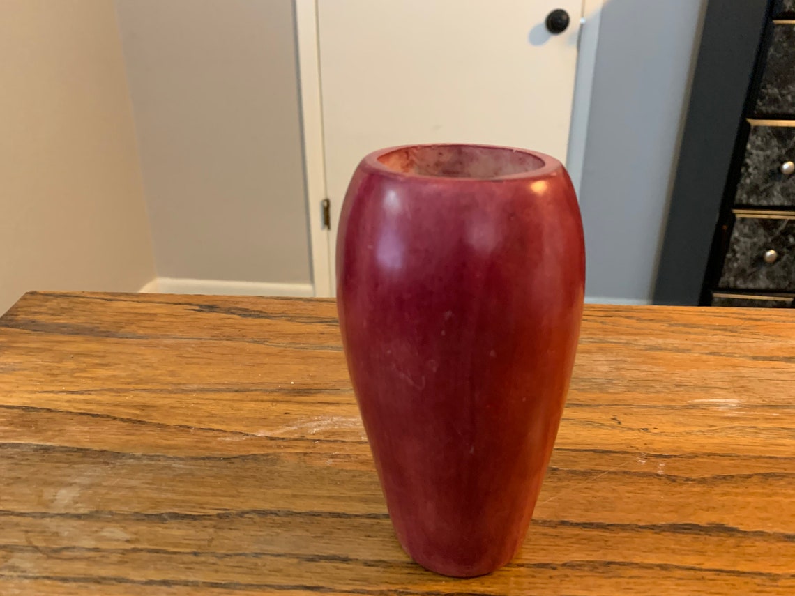 Vase hand carved from Soapstone in Kenya Etsy