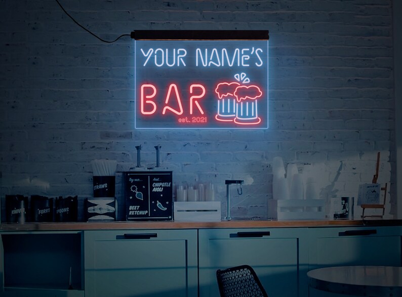 Bar neon signBar led signCustom bar neon signCustom bar led Etsy