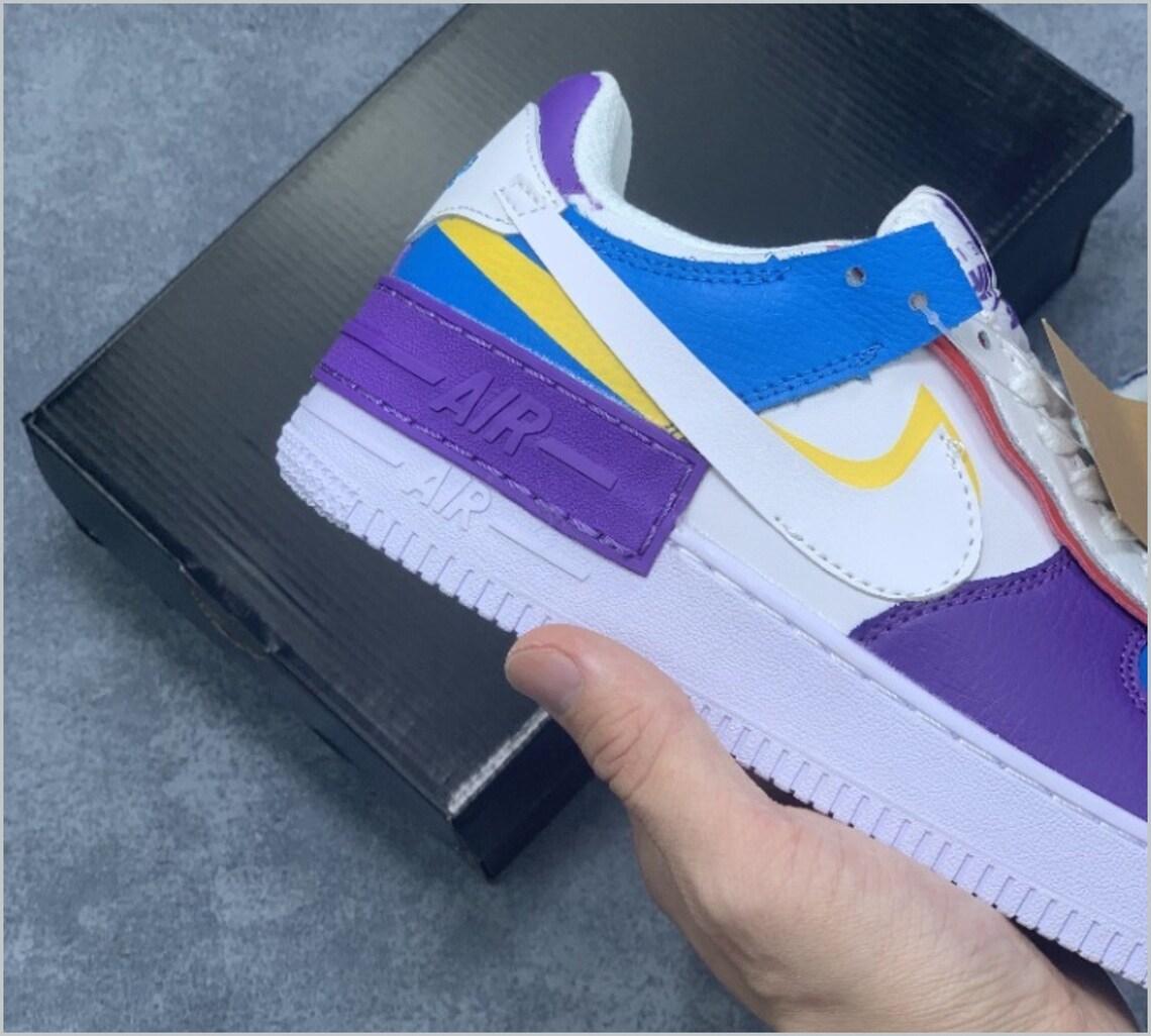 Purple air force 1 Painted air force 1 custom air force 1 | Etsy