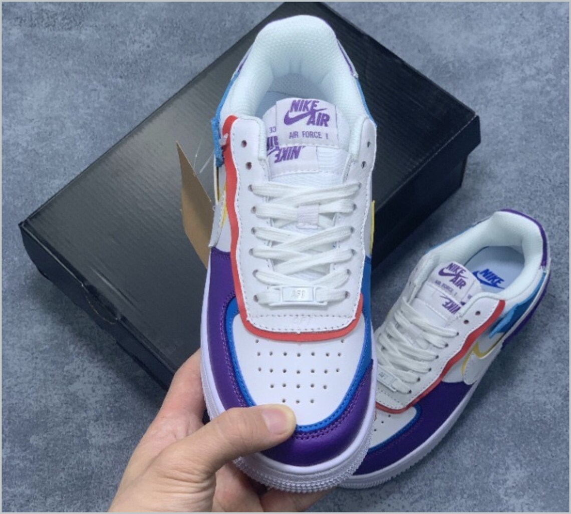 custom purple air force 1