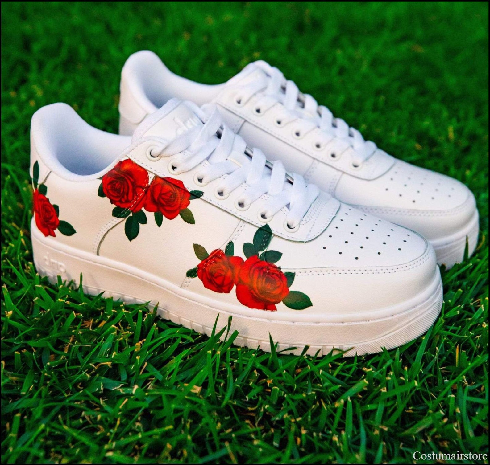 Nike air force 1 flower Custom air force 1 shadow Af1 Free | Etsy