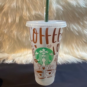 Coffee Lover Starbucks Cup | Starbucks Cold Cup | Starbucks Tumbler | Custom Starbucks Venti Cup | Reusable Coffee Cup