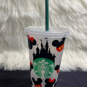 Mickey & Minnie Head Starbucks Tasse | Starbucks Cold Cup | Mickey Starbucks Becher | Disney Starbucks Venti Cup | Wiederverwendbare Kaffeetasse