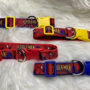 1” Wide Dog Collar/Spiderman Dog Collar/1” Wide Pet collar/Avengers Dog Collar