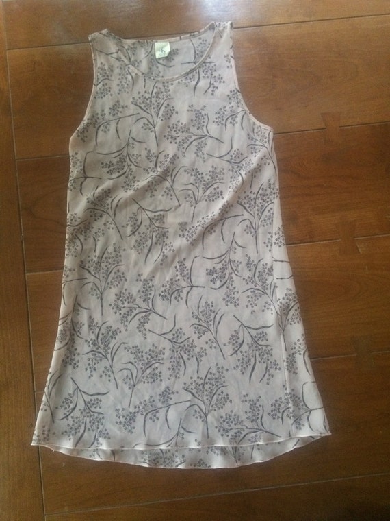 Y2K Calvin Klein sheer floral slip dress size sma… - image 1