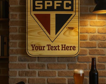 Placa de Madeira São Paulo Personalizada – Arte Rústica em Parede