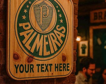 Placa de Madeira Palmeiras Personalizada – Arte de Parede Rústica