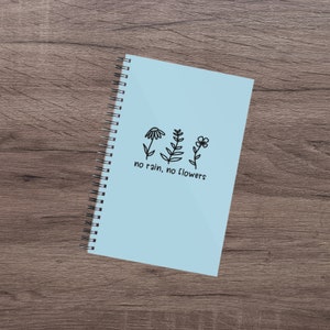 Caderno Sem Chuva Sem Flores | Caderno Fofo | Caderno Pautado